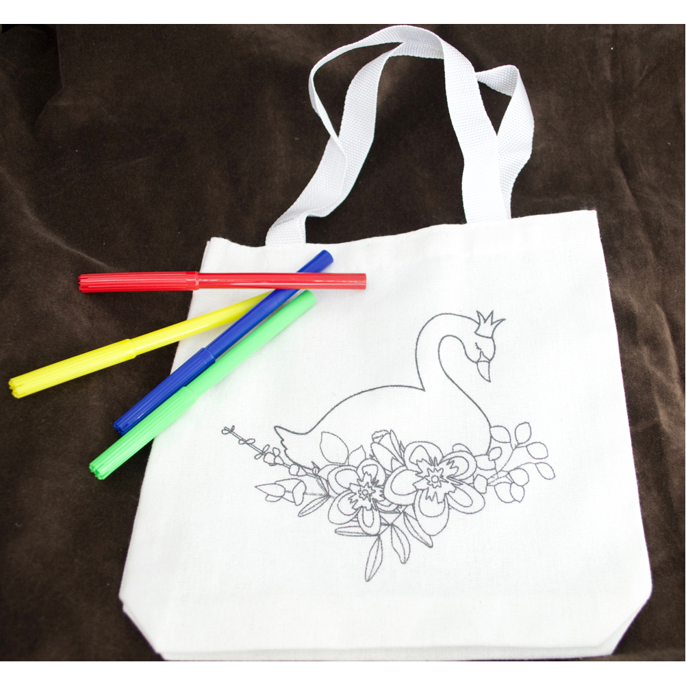 Μπομπονιέρα τσάντα ζωγραφικής κύκνος