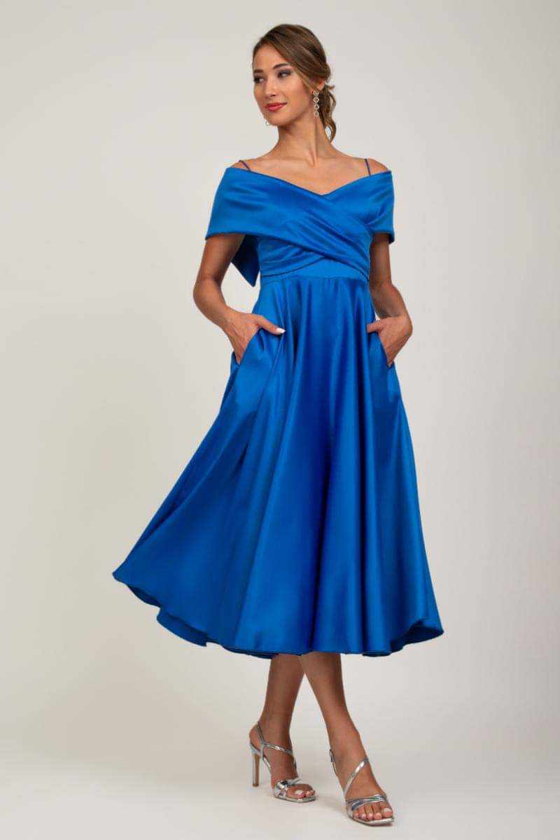 Πριγκιπικό midi φόρεμα στράπλες