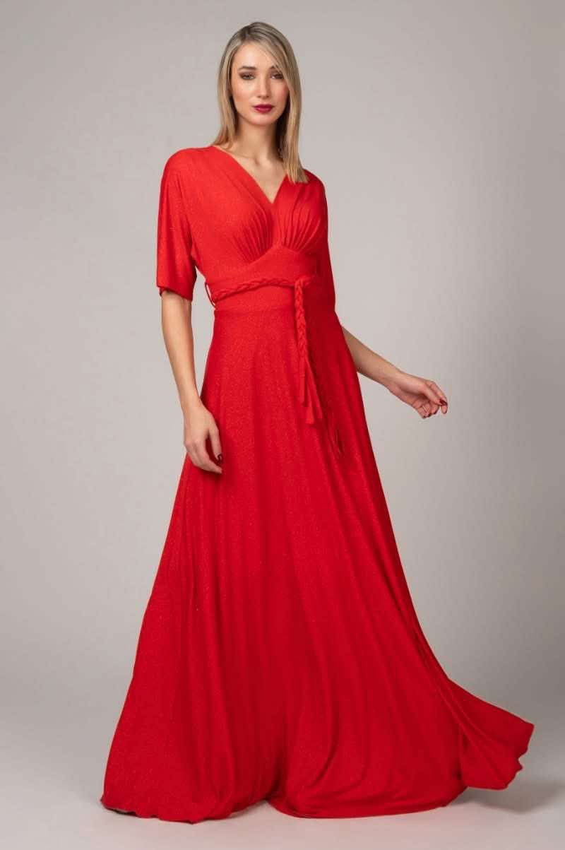 Εντυπωσιακό maxi φόρεμα όλο γκλίτερ