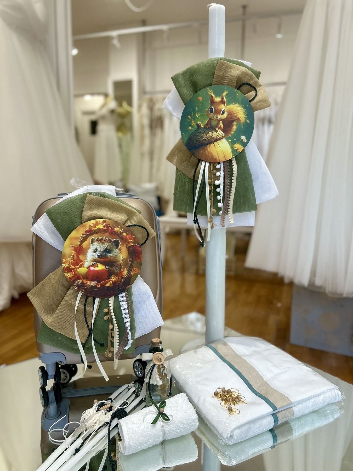 Ολοκληρωμένο πακέτο βάπτισης με θέμα Σκιουράκι