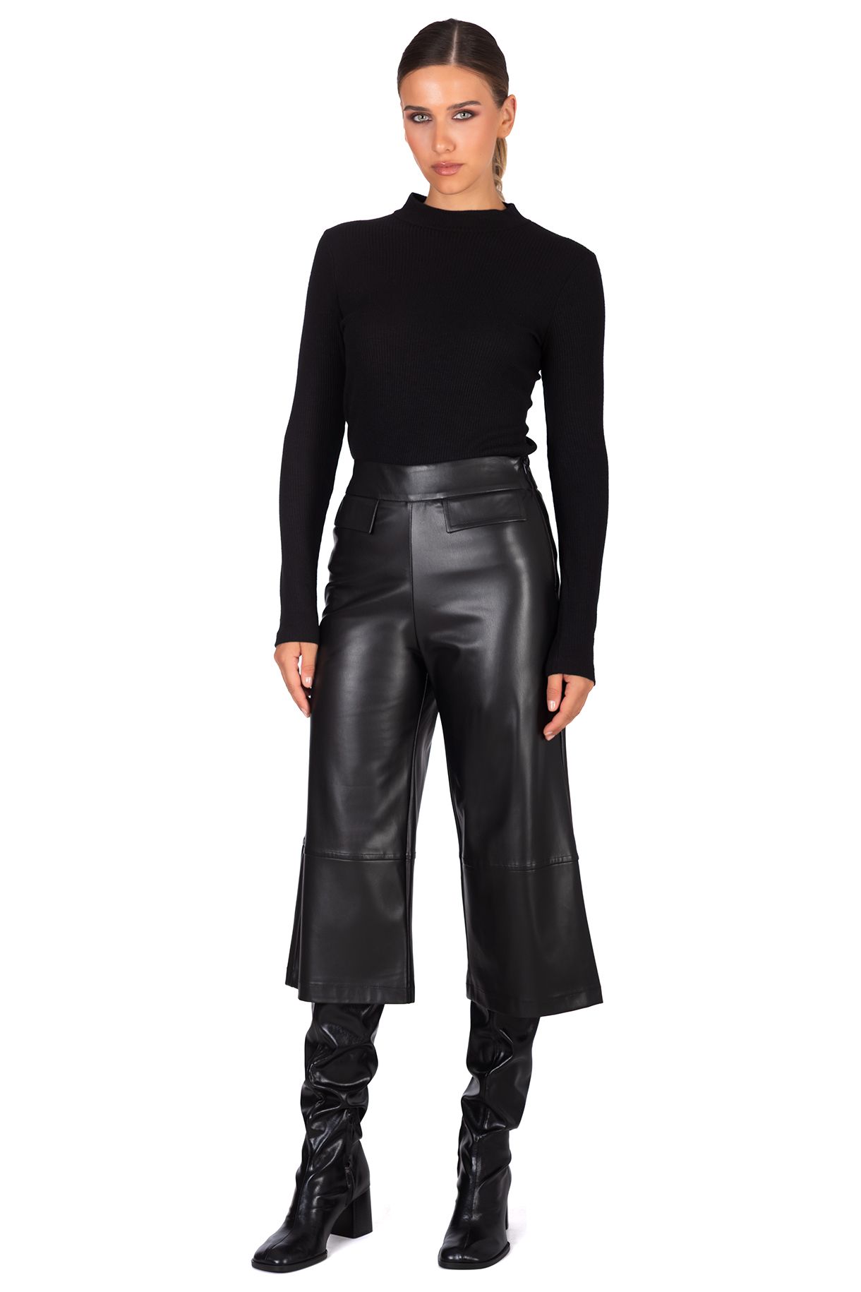 Γυναικείο δερμάτινο ΖΙΠ ΚΙΛΟΤ