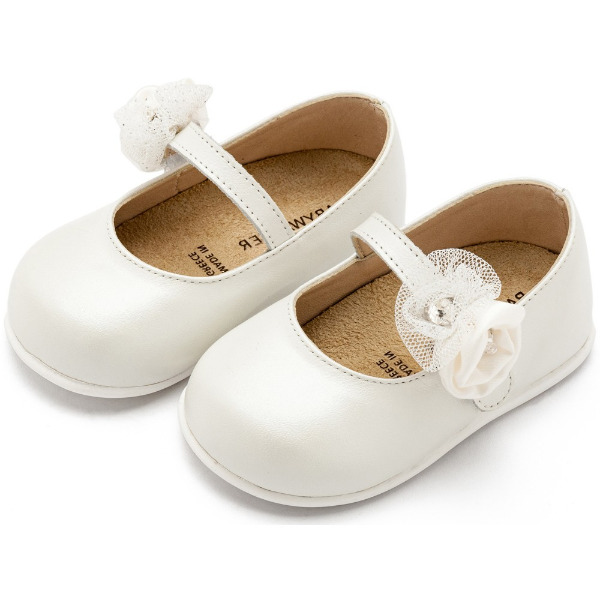 Βαπτιστικά παπούτσια Δερμάτινο γοβάκι μονή μπαρέτα