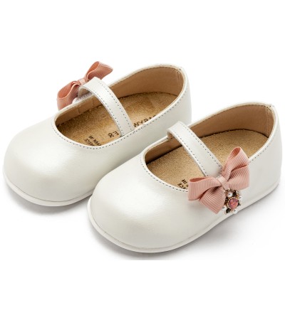 vaptistika-papoutsia-gia-koritsi-babywalker-Pri2648-ivory-pink 2