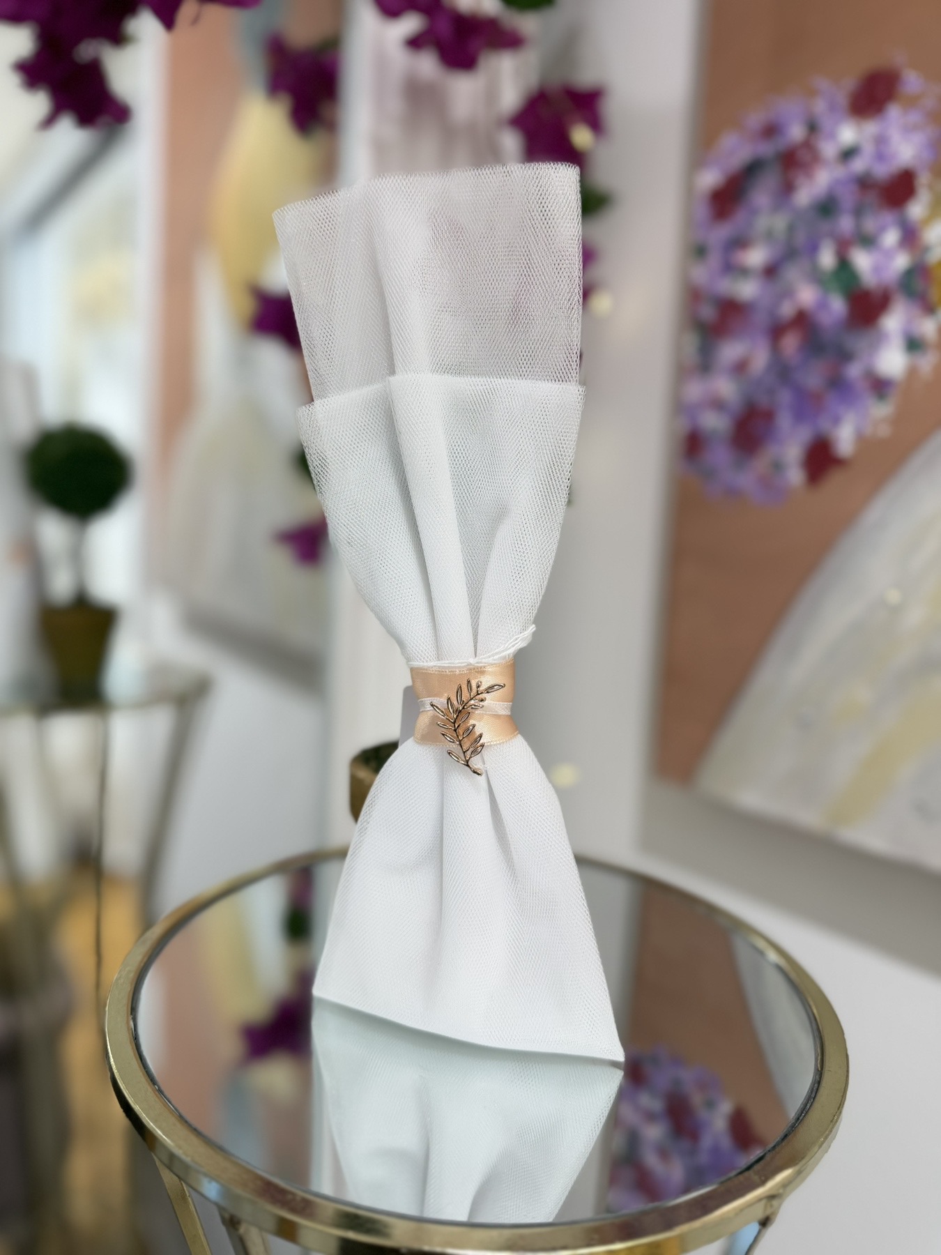 Μπομπονιέρα Γάμου Τούλι Ύφασμα